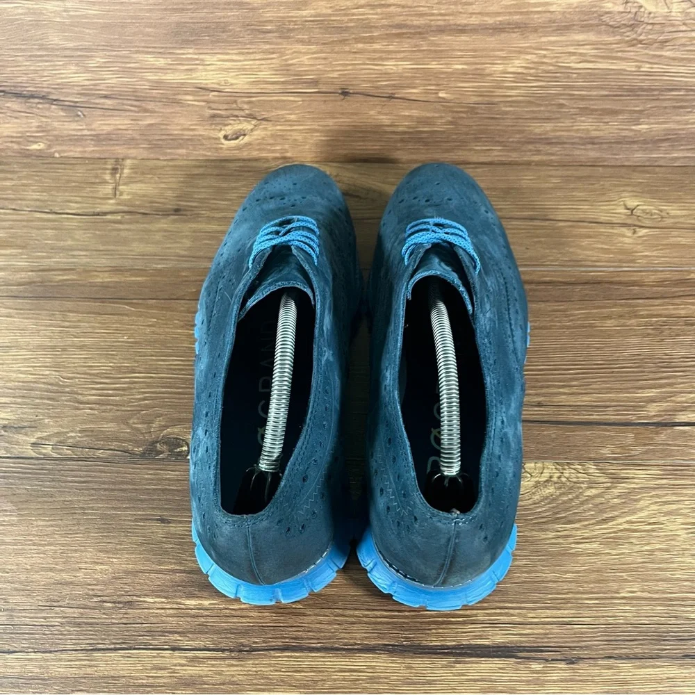 COLE HAAN ZeroGrand Blue Suede Wingtips Dress Shoes Men’s Size 11 Oxford Sneaker